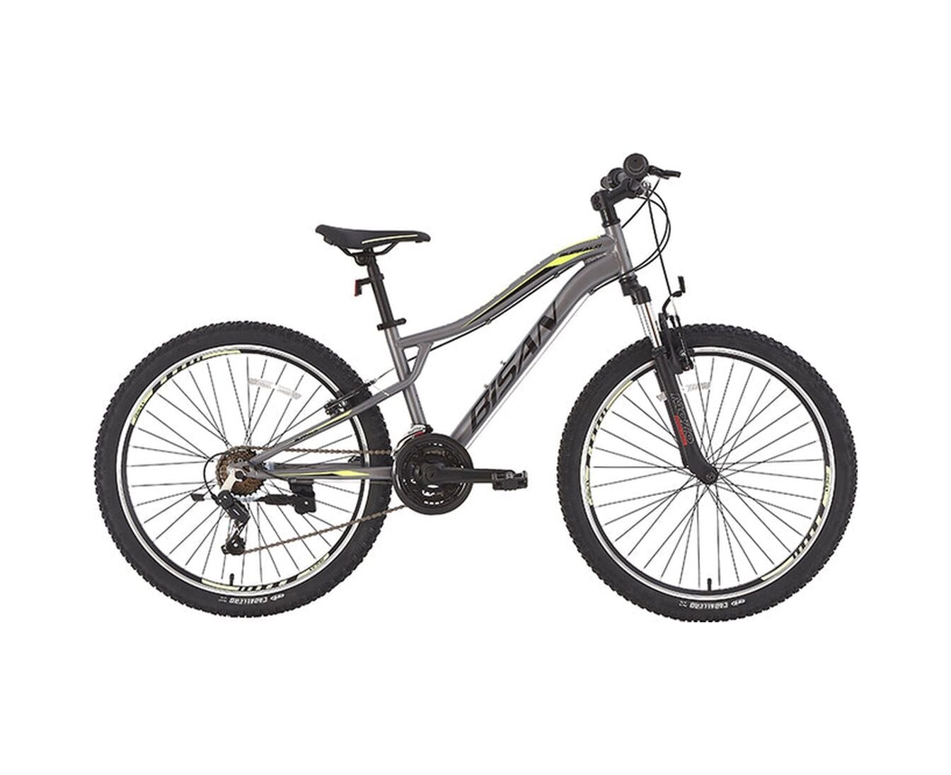 Bisan Buffalo Dağ Bisikleti 35 Cm V 26 Jant 21 Vites Füme Siyah Sarı Füme - Sarı