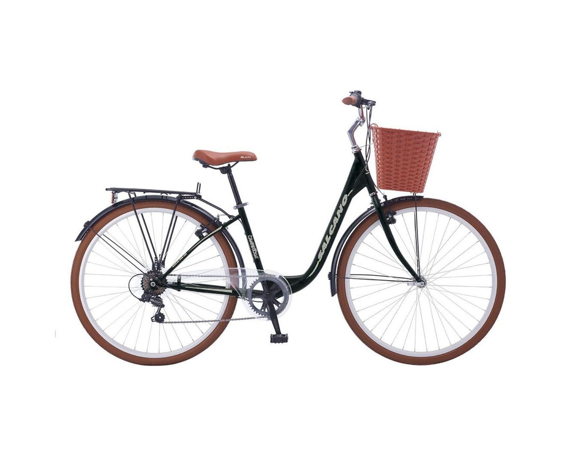 Salcano Cambridge 700 Unısex 28''jant 21 Vites Vr Sepetli Şehir Bisikleti Siyah Gri Siyah