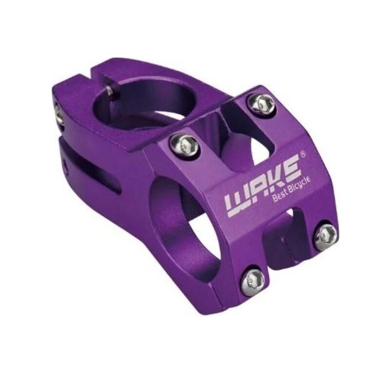 Wake Renkli Bisiklet Kısa Gidon Boğazı 40mm Bisiklet Yedek Parça Aksesuarı Wake Boğaz 001 Mor Sarı