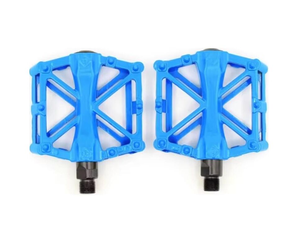 Xbyc 1815 Bilyalı Bisiklet Platform Pedal Geniş Yapılı Bilyalı Alüminyum Pedal Mukavemetli Mavi Renk