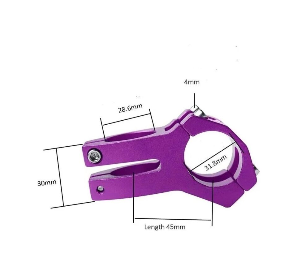 Wake Alüminyum Mor 31.8 780mm Riser Mtb Gidonu + Gidon Boğazı Seti Mor