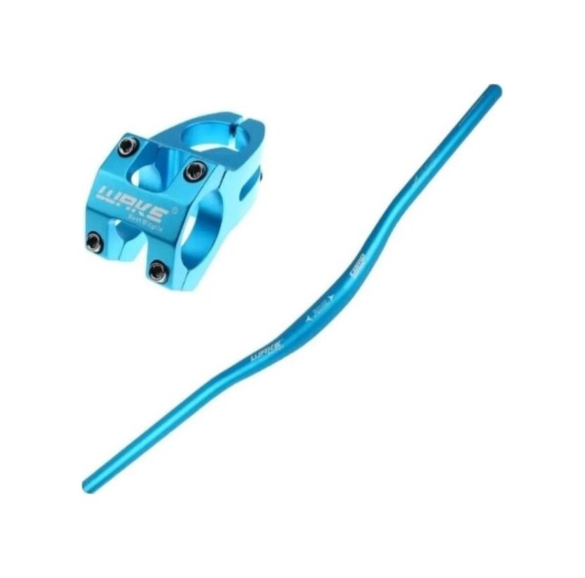 Wake Renkli Bisiklet Alümiyum Gidon+boğaz 780mm 31,8mm Bisiklet Wake Direksiyon + Boğaz 001 Sarı