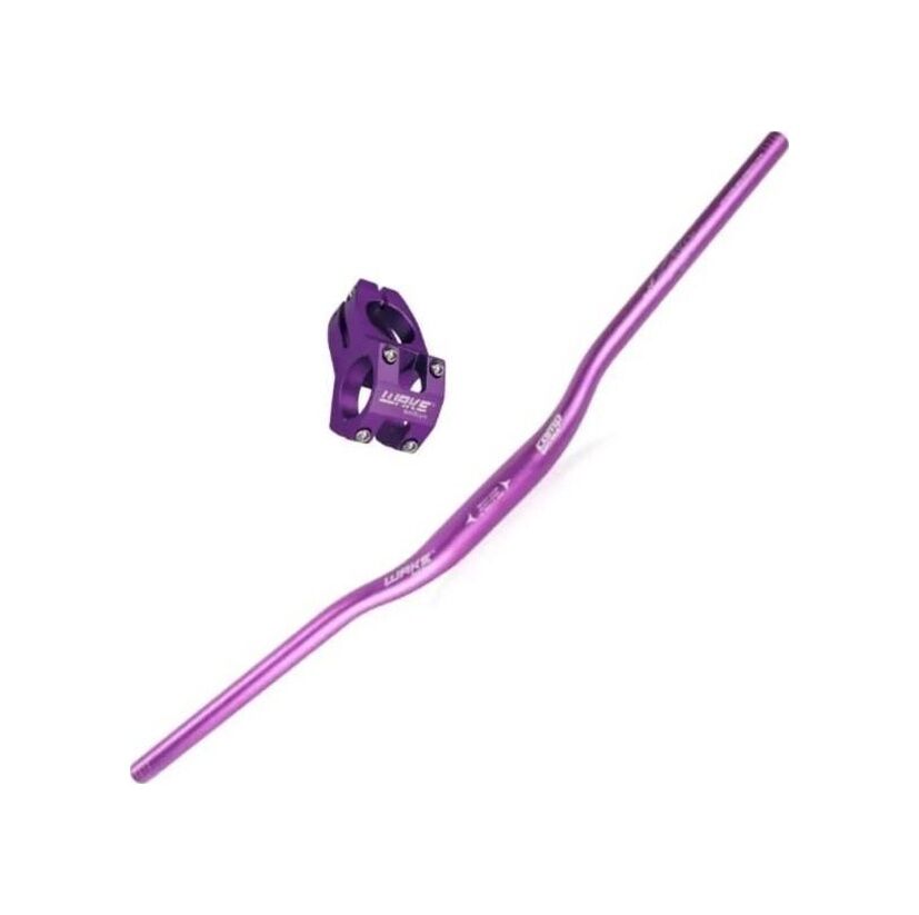 Wake Renkli Bisiklet Alümiyum Gidon+boğaz 780mm 31,8mm Bisiklet Wake Direksiyon + Boğaz 001 Sarı