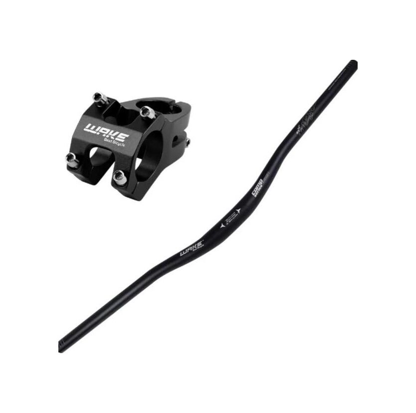 Wake Renkli Bisiklet Alümiyum Gidon+boğaz 780mm 31,8mm Bisiklet Wake Direksiyon + Boğaz 001 Sarı Mavi